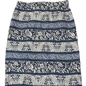Talbots Petite Floral Canvas A-Line Skirt Size 6